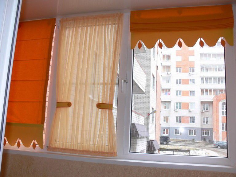 Шторы на балкон из ткани своими руками